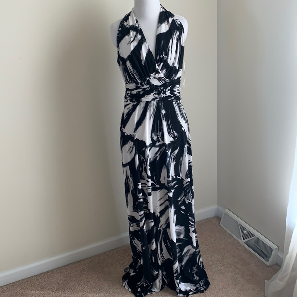 Women’s floor length sleeveless dress